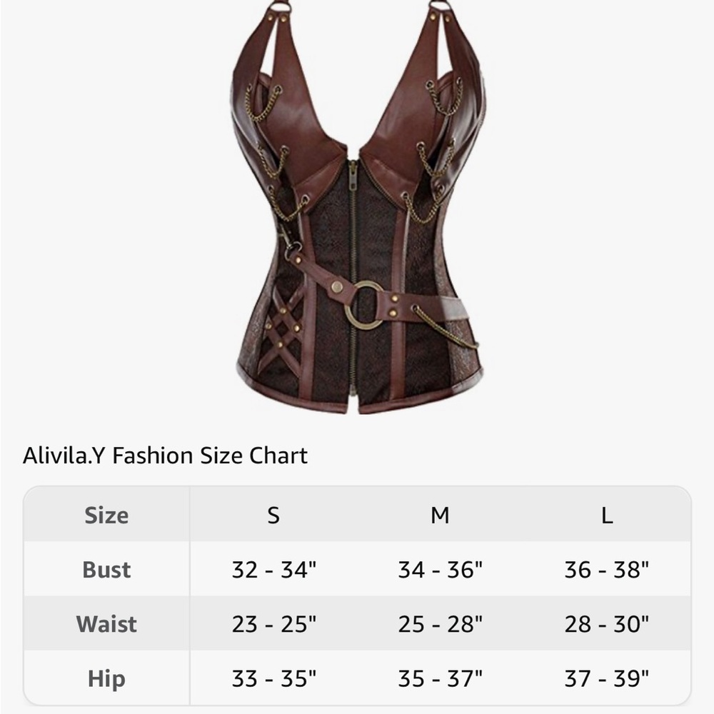 NEW bustier corset Halloween costume top - Picture 4 of 9